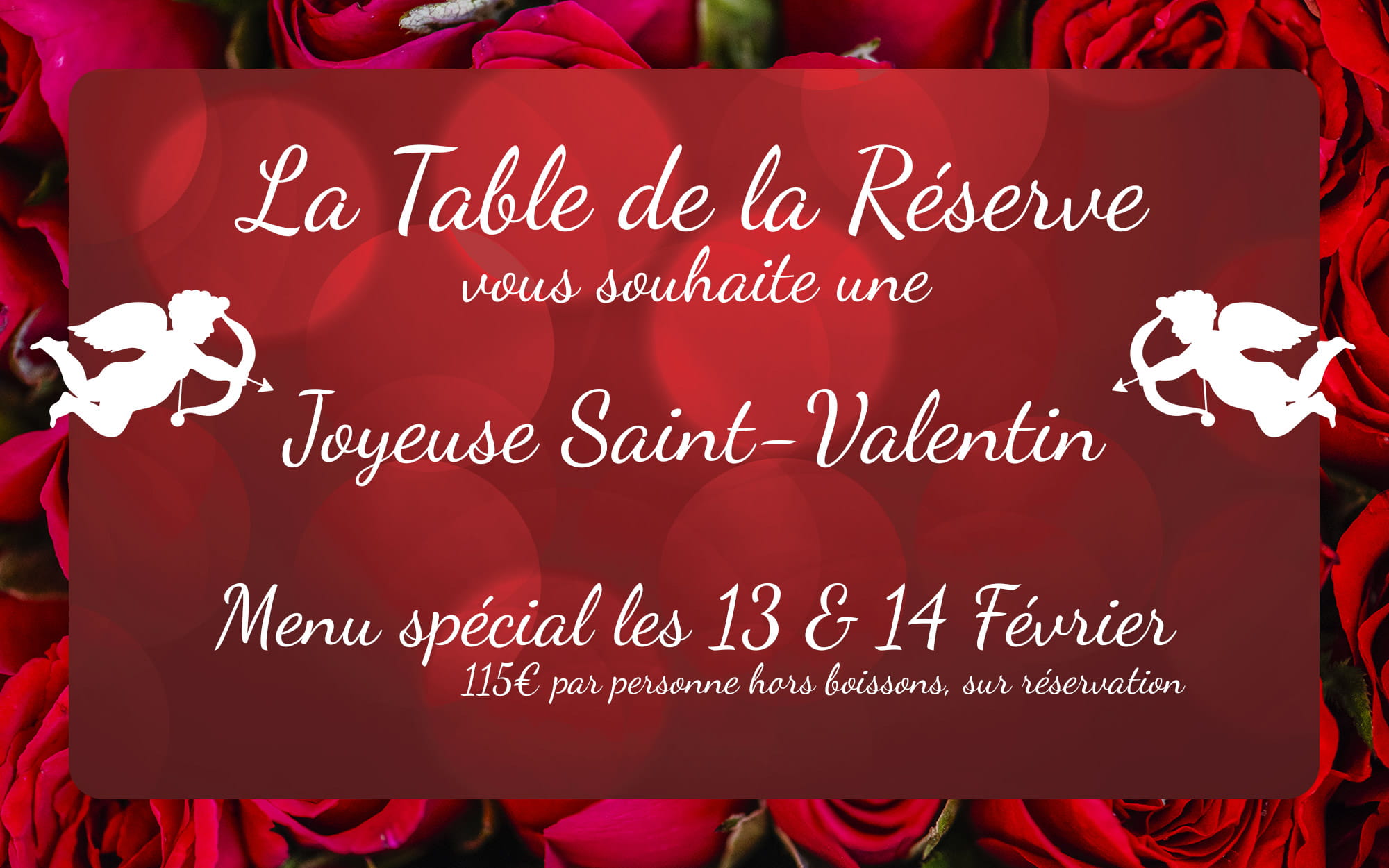 Saint Valentin à la Table de la Réserve